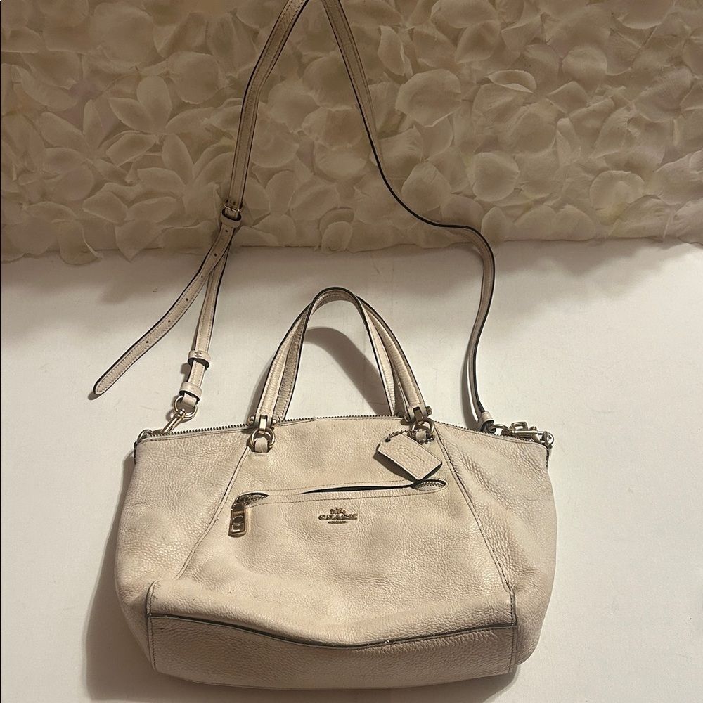 Coach Off-White Leather Crossbody Bag